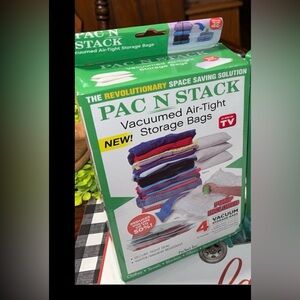 PAC N STACK Vacuum Storage Bags with Pump